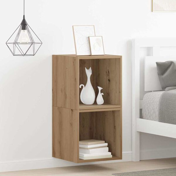 vidaXL Sein&auml;kaappi 2 pcs Artisan tammi 37 x 37 x 37 cm Tekninen puu