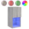 vidaXL TV-kaappi LED-valoilla harmaa Sonoma 30,5x30x60 cm