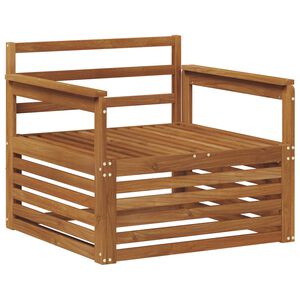 vidaXL 2 Kappale Sohva k&auml;sinojilla Tihe&auml; akasiapuu Luonnollinen