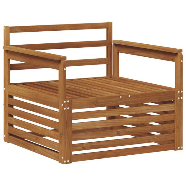 vidaXL 2 Kappale Sohva k&auml;sinojilla Tihe&auml; akasiapuu Luonnollinen