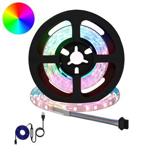 vidaXL LED-nauha 2 kpl Musta ja l&auml;pin&auml;kyv&auml; Kupari ja muovi