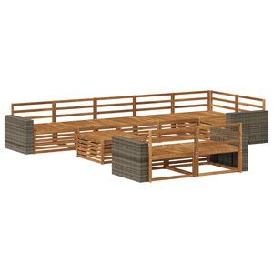 vidaXL Ulkosohvakokoelma 9 pcs