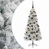 vidaXL Tekokuusi joulupalloilla 120 cm 150 LEDi&auml; L&auml;mpim&auml;n Valkoinen