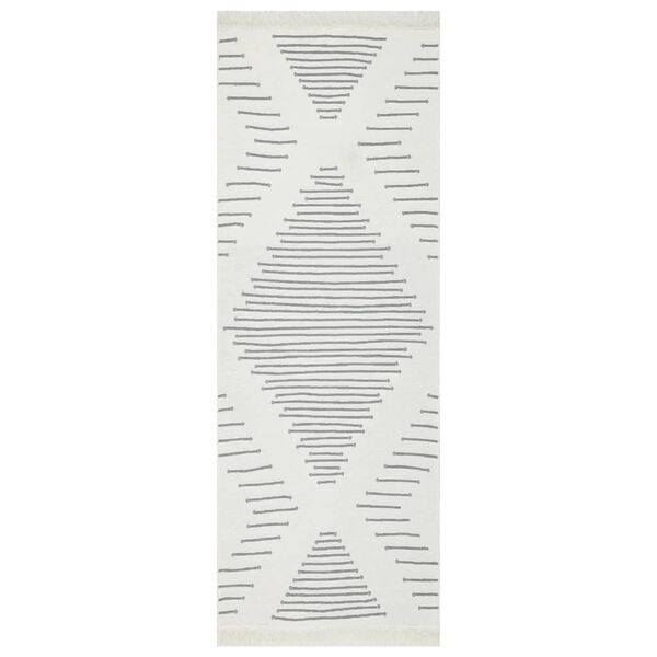 vidaXL Matto tummanharmaa 100x300 cm puuvilla