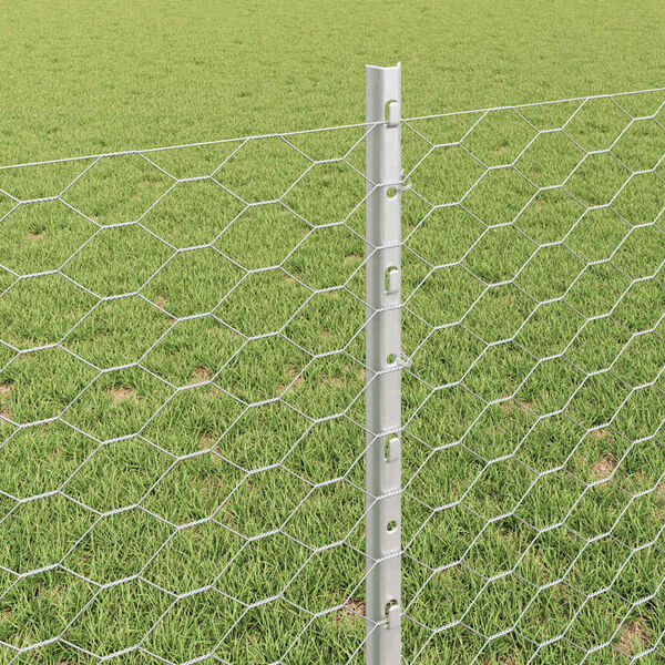 vidaXL Aita ja Tuki Hopea 0,8 x 50 m Ter&auml;s