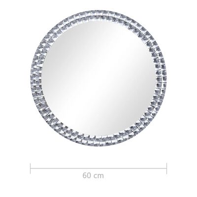 vidaXL Seinäpeili pyöreä 60 cm karkaistu lasi