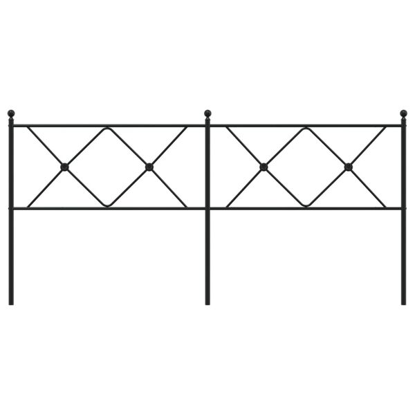 vidaXL Metallinen vaihtop&auml;&auml;ty musta 180 cm