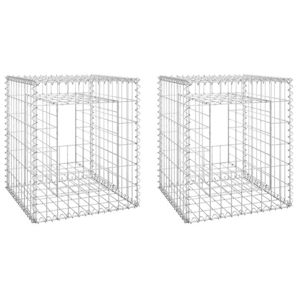 vidaXL Kivikoripylväät 2 kpl 50x50x60 cm rauta