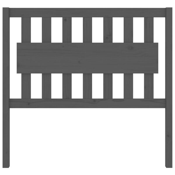 vidaXL Sängynpääty harmaa 105,5x4x100 cm täysi mänty