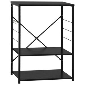 vidaXL Mikroaaltouunikaappi musta 60x39,6x79,5 cm tekninen puu