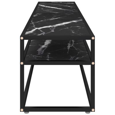 vidaXL TV-taso musta marmori 180x40x40,5 cm karkaistu lasi