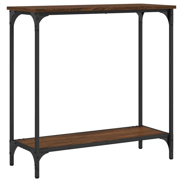 vidaXL Konsolip&ouml;yt&auml; ruskea tammi 75x30,5x75 cm tekninen puu