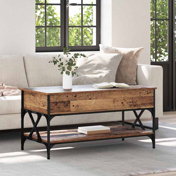 vidaXL Sohvap&ouml;yt&auml; Vanha Puu 100 x 50 x 50 cm Tekninen puu