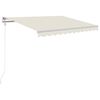 vidaXL Sis&auml;&auml;nkelattava markiisi LED ja tuulisensori 350x250cm kerma