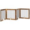 vidaXL K&auml;yt&auml;nn&ouml;llinen koiraportti jalustoilla 4 kpl Vanha puu 401 cm