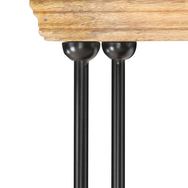 vidaXL 5-tasoinen kirjahylly 120x35x180 cm täysi mangopuu ja teräs