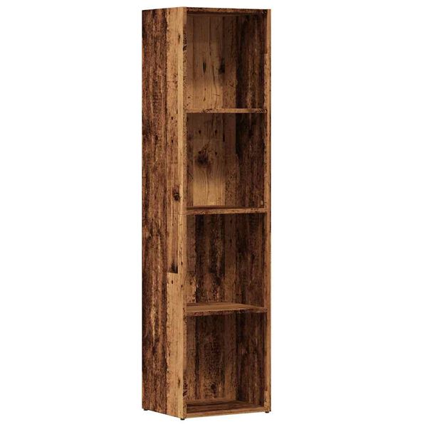 vidaXL Kirjakaappi Old Wood 36x30x143 cm Engineered Wood