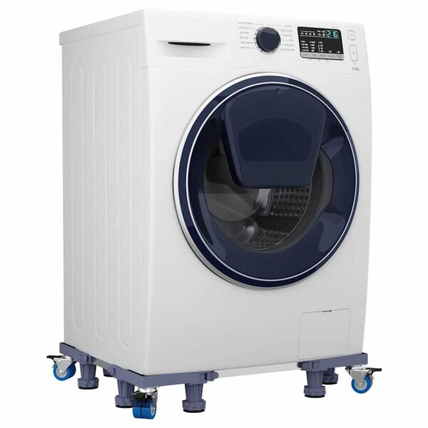 vidaXL Pesukoneen jalusta Harmaa 67 x 67 x 12 cm Metalli