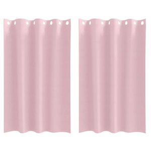 vidaXL Piment&auml;v&auml; verho renkailla 2 pcs Vaaleanpunainen 175 x 140 cm