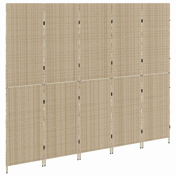 vidaXL Huonejakaja Beige 242 x 180 cm polyrottinki