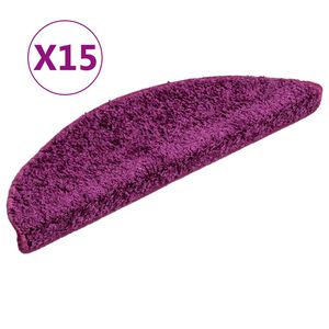 vidaXL Portaiden matot 15 kpl 56x17x3 cm violetti puolipy&ouml;re&auml;