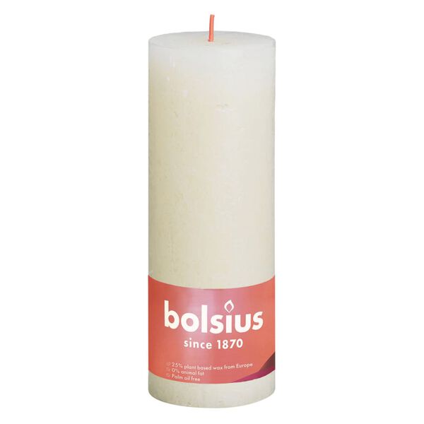 Bolsius Pilarikynttil&auml;t Shine 4 kpl 190x68 mm pehme&auml; helmi