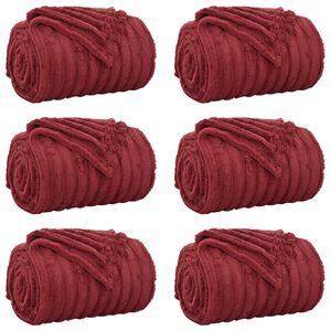 vidaXL Heittop&auml;&auml;llys 6 kpl Bordeaux punainen 150 x 130 cm 2.85 kg