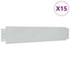 vidaXL Nurmikkoaita 15 kpl galvanoitu ter&auml;s 100x20cm