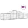 vidaXL Kaarevat kivikorit 13 kpl 200x50x40/60 cm galvanoitu rauta