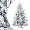 vidaXL Tekojoulupuu Saranallisilla Oksilla Lumen Pintamaalattu 180 cm