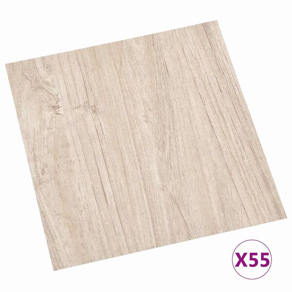 vidaXL Lattiapaneelit 55 pcs Vaaleanruskea 5,11 m&sup2; Polyvinyylikloridi