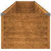 vidaXL Korotettu puutarhalaatikko 386x50x36 cm Corten-teräs