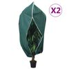 vidaXL Kasvien fleecepeite vetoketjulla 2 kpl 70 g/m&sup2; 2,36x2 m