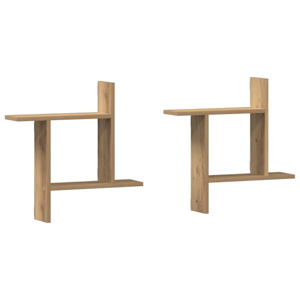 vidaXL Kasvitelineet 2 kpl artesaani tammi 50x12x50 cm tekninen puu