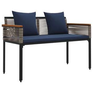 vidaXL Ulkopenkki 2 -Seater 117 x 54 x 74.5 cm polyrottinki