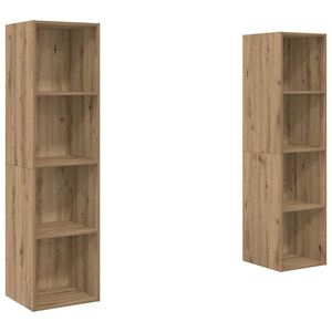 vidaXL TV-tasosetti 2 pcs Ruskea 37 x 37 x 142,5 cm Tekninen puu
