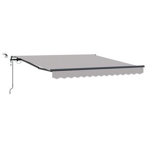 vidaXL Vedett&auml;v&auml; markiisi Vaaleanharmaa 300 x 250 cm Polyesteri