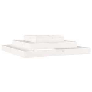 vidaXL Kukkalaatikko valkoinen 110x110x27 cm t&auml;ysi m&auml;nty