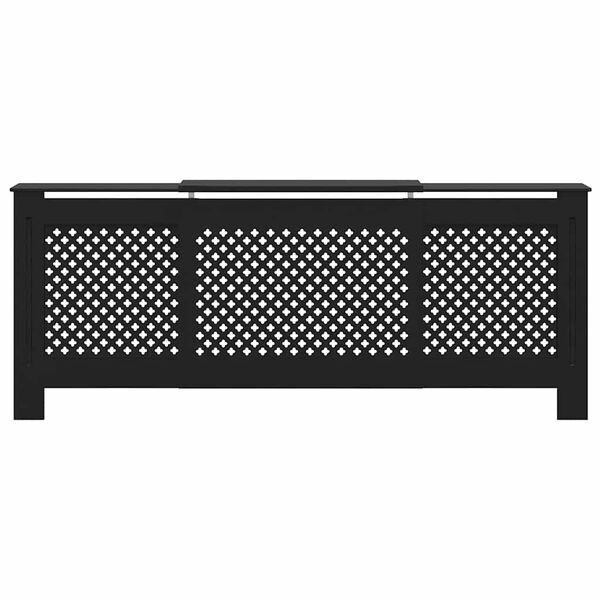 vidaXL MDF l&auml;mp&ouml;patterin suoja musta 205 cm