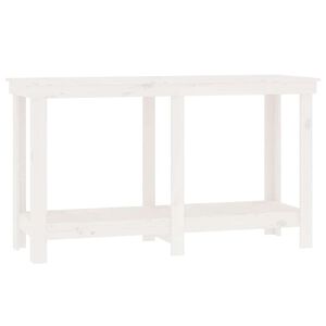vidaXL Ty&ouml;penkki valkoinen 140x50x80 cm t&auml;ysi m&auml;nty