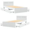 vidaXL Sängynrunko päädyllä valkoinen 100x200 cm tekninen puu