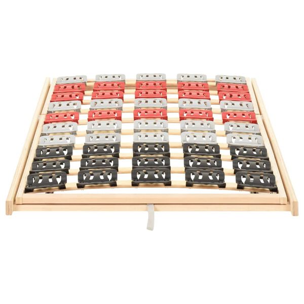 vidaXL Sängynrunko 12 säleellä säädettävät päädyt 120x200 cm