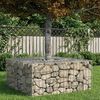 vidaXL Gabion Kohotettu Peti Hopea 100 x 100 x 40 cm Galvanoitu ter&auml;s