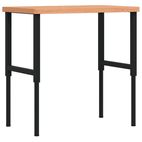 vidaXL Työpenkki 100x60x(73-99,5) cm täysi pyökki suorakaide