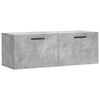 vidaXL Sein&auml;kaappi betoninharmaa 100x36,5x35 cm tekninen puu