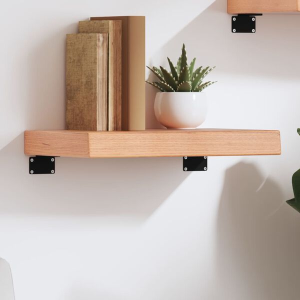 vidaXL Seinähylly vaaleanruskea 40x20x6 cm käsitelty täystammi