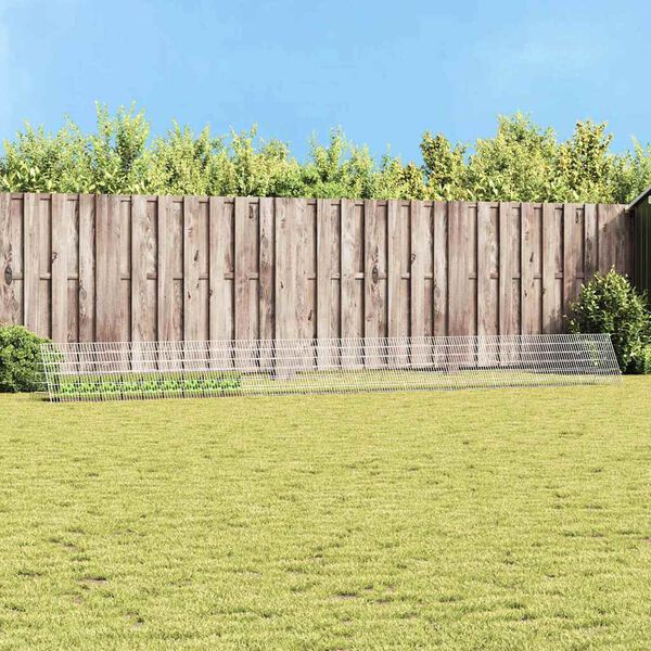 vidaXL Kaniinihäkki Hopea 650 x 55 x 55 cm Galvanoitu teräs