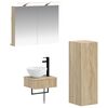 vidaXL Kylpyhuoneen kaappisetti 3 kpl Sonoma-tammi 80 x 10,5 x 60,5 cm