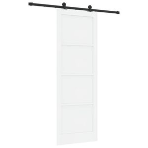 vidaXL Liukuovi Valkoinen ja musta 83 x 232 cm T&auml;ysi m&auml;nty