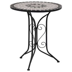 vidaXL Mosaiikkibistrop&ouml;yt&auml; harmaa 60 cm keramiikka